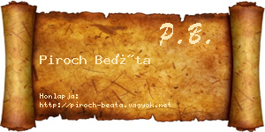 Piroch Beáta névjegykártya